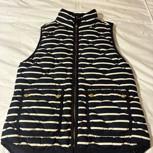JCrew sleek striped-quilted fabric vest